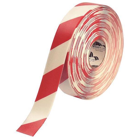 Industrial Safety Floor Marking Tape Vinyl white/Red Chevrons, 2