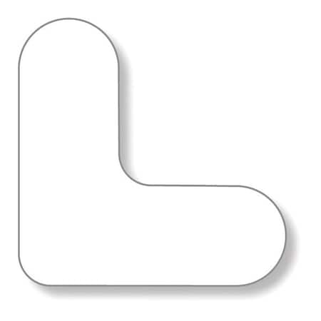 Mini Corner Line Floor Marking Tape PVC White, 3/4