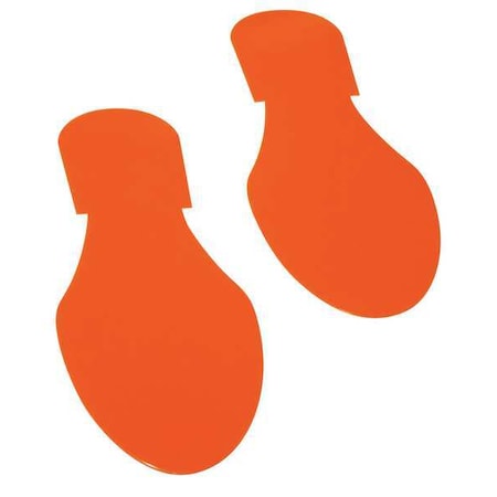 Footprint Floor Marking Tape Vinyl Orange, 3-1/2