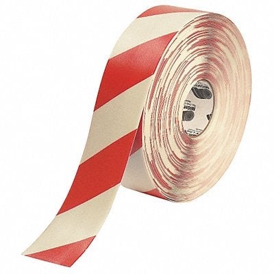 Floor Tape Red/White 3 inx100 ft Roll MPN:3RWCHVRED