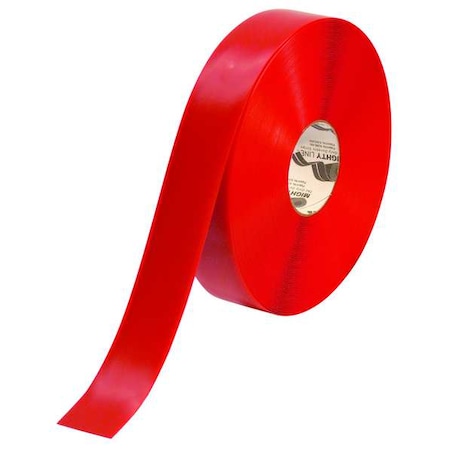 Floor Marking Tape, vinyl, Solid, Red, 2 in W., 55 mil Thickness MPN:2RR