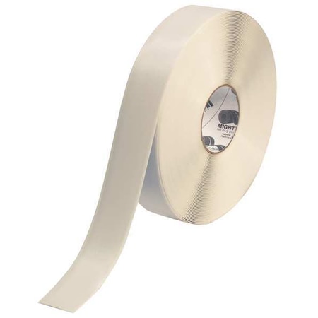 Floor Marking Tape, vinyl, No Legend, White, 2 in W., 55 mil Thickness MPN:2RW