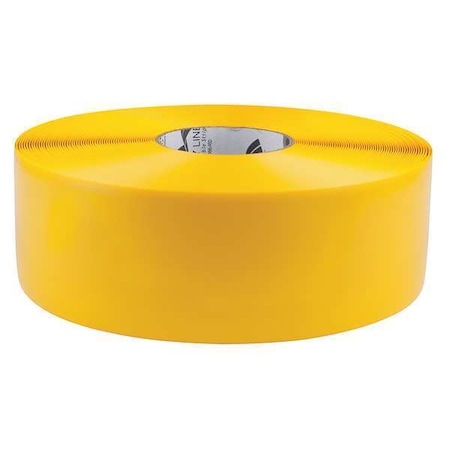 Floor Marking Tape, Vinyl, Solid, Yellow, 3 in W., 50 mil Thickness MPN:3RY