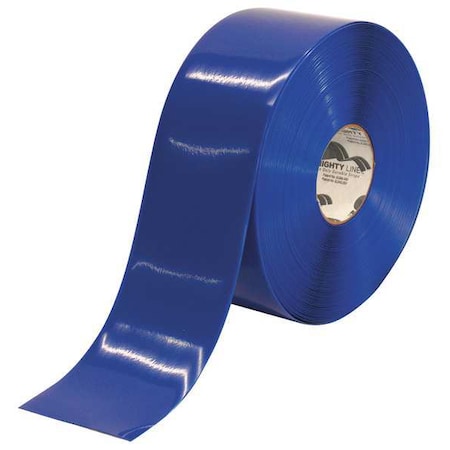 Floor Marking Tape, vinyl, No Legend, Blue, 4 in W., 55 mil Thickness MPN:4RB