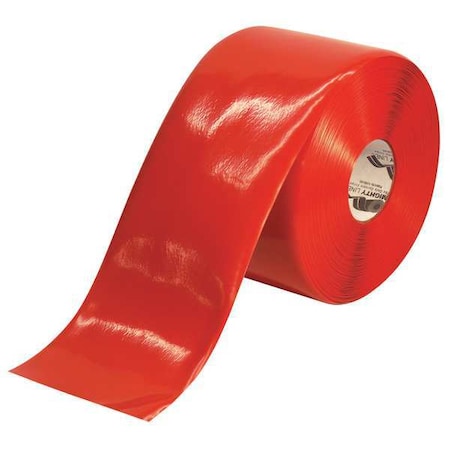 Floor Marking Tape, Rubber, Solid, Red, 6 in W. MPN:6RR