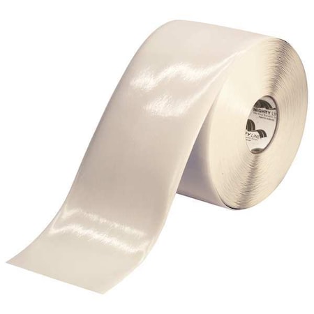 Floor Marking Tape, Rubber, No Legend, White, 6 in W. MPN:6RW