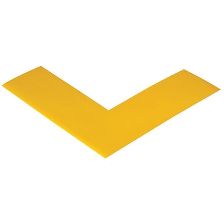 Floor Marking Tape, vinyl, Solid, Yellow, 2 in W., 55 mil Thickness, 100 PK MPN:ANGLEY