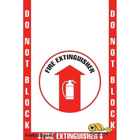 Do Not Block Fire Extinguisher Floor Mar MPN:FIREEXTSIGNKIT