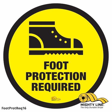 Foot Protection Required, Floor Marking, FOOTPROTREQ16 MPN:FOOTPROTREQ16