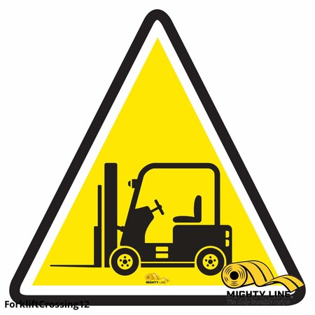 Forklift Crossing, Floor Marking Sign, 1, FORKLIFTCROSSING12 MPN:FORKLIFTCROSSING12