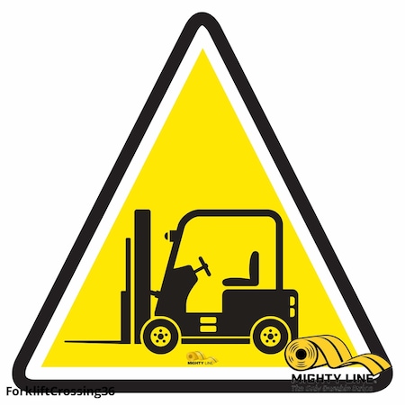 Forklift Crossing, Floor Marking Sign, 3 MPN:FORKLIFTCROSSING36