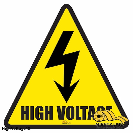 High Voltage Area Floor Sign, Floor Mark, HIGHVOLTAGE12 MPN:HIGHVOLTAGE12