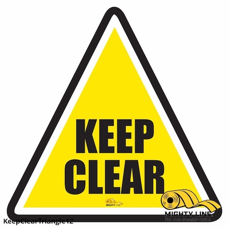 Keep Clear Triangle Floor Sign, Floor Ma, KEEPCLEARTRIANGLE12 MPN:KEEPCLEARTRIANGLE12