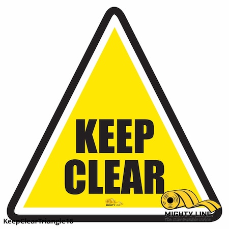 Keep Clear Triangle Floor Sign, Floor Ma, KEEPCLEARTRIANGLE16 MPN:KEEPCLEARTRIANGLE16