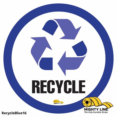 Recycle Blue Floor Sign, Floor Marking S, RECYCLEBLUE16 MPN:RECYCLEBLUE16