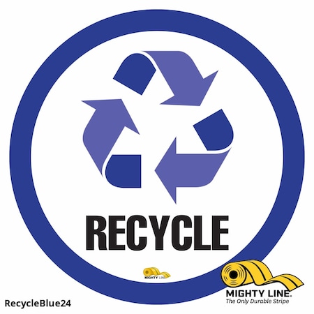 Recycle Blue Floor Sign, Floor Marking S, RECYCLEBLUE24 MPN:RECYCLEBLUE24