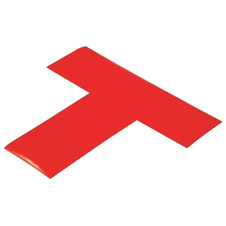 Floor Marking Tape, vinyl, Solid, Red, 2 in W., 55 mil Thickness, 100 PK MPN:REDT