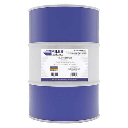 SB Motor Oil, 5W-20, Synthetic, 55 Gal. MPN:M00100101