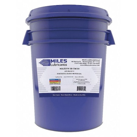 SB Motor Oil, 5W-30, Synthetic, 5 Gal MPN:M00100203