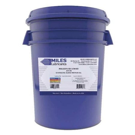 SB Motor Oil, 10W-40, Synthetic, 5 Gal MPN:M00100403