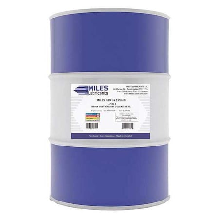Natural Gas Engine Oil, 15W-40, 55 Gal MPN:M00200197