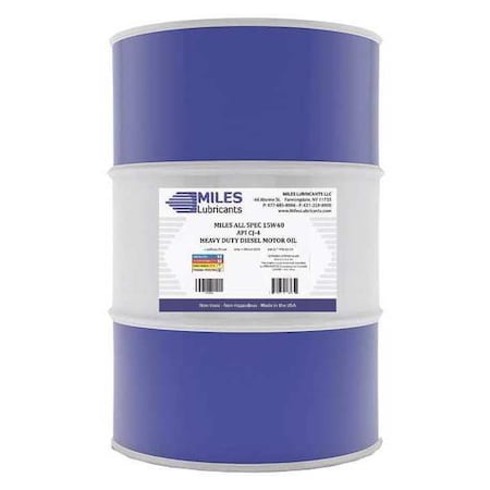 Heavy Duty Engine Oil, SAE 15W-40, 55 Gal. MPN:M00200201
