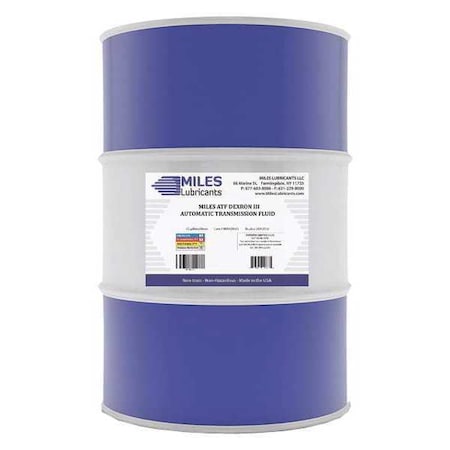 Transmission Fluid, Dexron III, 55gal, Drum MPN:M00400101