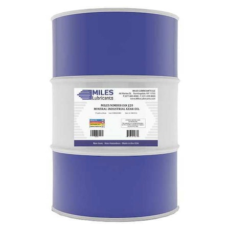 55 gal Gear Oil Drum 220 ISO Viscosity, 90W SAE, Amber MPN:M00600401
