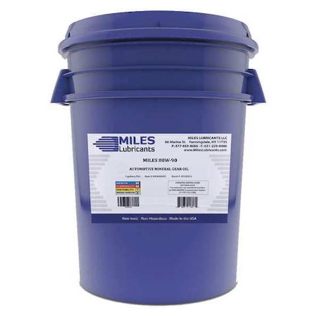 5 gal Gear Oil Pail Not Specified ISO Viscosity, Not Specified SAE, Yellow MPN:M00600603