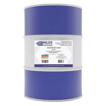 Diesel Motor Oil, 15W-40, Synthetic, 55 Gal., Drum MPN:MSF200201