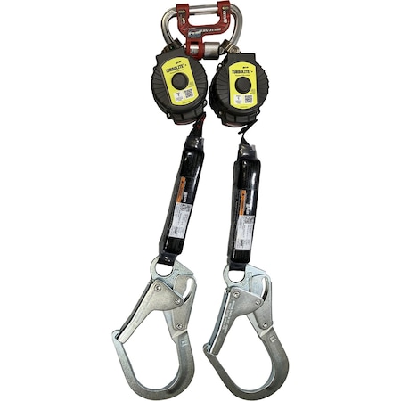 TurboLite+ Self-Retracting Lifeline, Carabiner, Aluminum, 2 Leg(s), 420 lb Weight Capacity MPN:MTL-OHW2-22/11FT