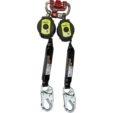 TurboLite+ Self-Retracting Lifeline, Carabiner, Aluminum, 2 Leg(s), 420 lb Weight Capacity MPN:MTL-OHW2-27/11FT