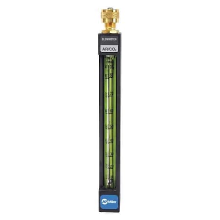 Flowmeter, Argon, Carbon Dioxide, Single Stage, 1/4 in Inlet, 5/8