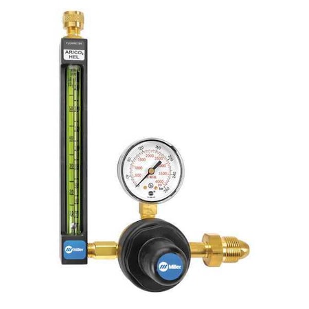 Flowmeter Regulator, Argon, Carbon Dioxide, Helium, Single Stage, 0.965