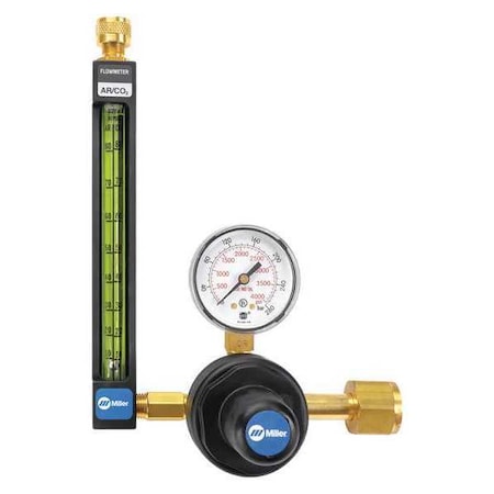Flowmeter Regulator, Argon, Carbon Dioxide, Helium, Single Stage, 0.825