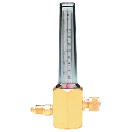 Flowmeter, Argon, Carbon Dioxide, Helium, Single Stage, 5/8