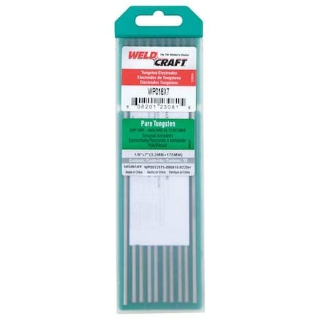 WELDCRAFT Green Tungsten Electrode, PK10 MPN:WP018X7
