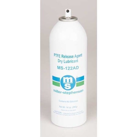 Lubricant, 13.5 oz, Aerosol Spray Can, PTFE Base, 600 Degrees F Max Op Temp, White MPN:MS-122AD