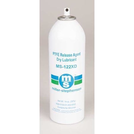 Lubricant, 14 oz, Aerosol Spray Can, PTFE Base, 600 Degrees F Max Op Temp, White MPN:MS-122XD