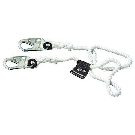 Positioning Lanyard, 20 ft. Length, Snap Hook, Steel, 1 Leg(s), 310 lb. Weight Capacity MPN:201RLS-2-Z7/20FTWH