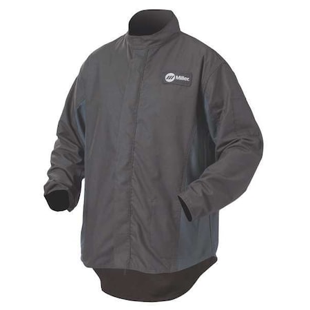 Welding Jacket, WeldX™, 7 oz, 30 in Length, Zipper Closure, 1 Pockets, Black, L MPN:247116