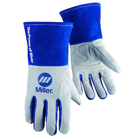 Performance Welding Gloves, Gauntlet Cuff, Keystone Thumb, Premium Goatskin, M, 1 PR MPN:263347