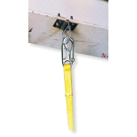 D-Ring Beam Anchor, 4 in Length, 310 lb Weigth Capacity, Steel Anchor, Pivot D-Ring MPN:410/