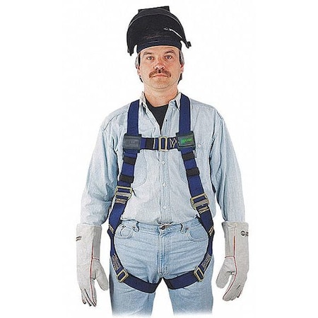 Miller Full Body Harness, 2XL, 400 lb., Mating Chest/ Mating Leg Straps, Shoulder D-Ring MPN:650K-3/XXLBL