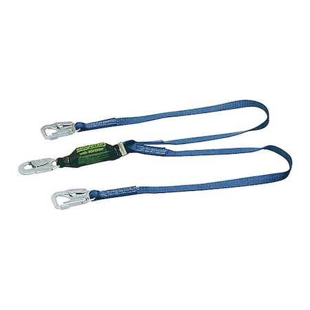 Miller Shock Absorbing Lanyard, 6 ft. Length, 2 Leg(s), 310 lb. Weight Capacity MPN:8798BD/6FTBL