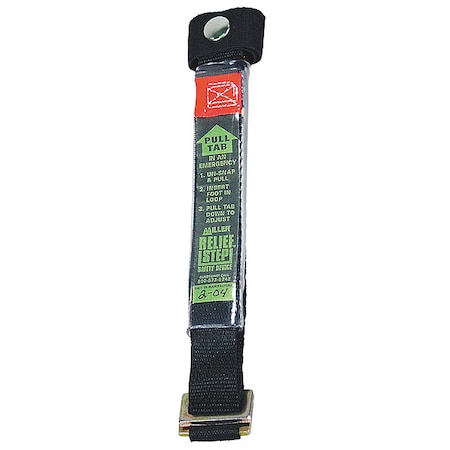 Suspension Trauma Relief Strap, For Gen Purpose Harnesses, 400 lb Capacity, One Size, Black/Orange MPN:9099/1