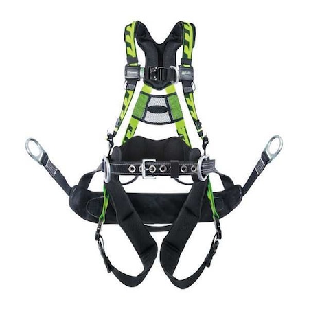 AirCore™ Tower Full Body Harness, S/M, 400 lb., Quick-Connect Chest/ Quick-Connect Leg Straps MPN:AAT-QCBCSMG