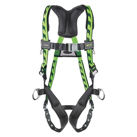 AirCore™ Full Body Harness, L/XL, 400 lb., Tongue Chest/ Tongue Leg Straps, Back D-Ring MPN:ACSD-TB/UGN