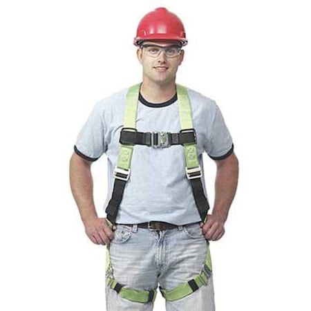 Duraflex Python® Ultra Full Body Harness, 2XL, 400 lb., Quick-Connect Chest/ Back D-Ring MPN:P950QC/XXLGN