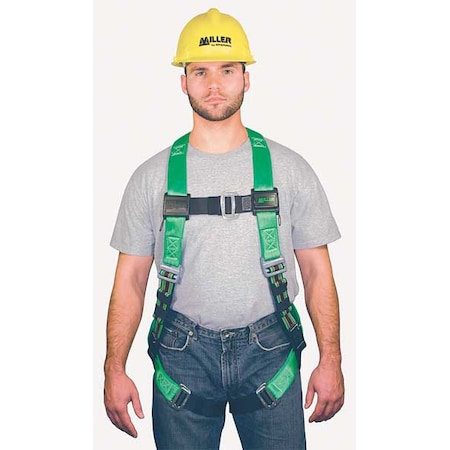 Duraflex Python® Full Body Harness, 2XL, 400 lb., Mating Chest/ Mating Leg Straps, Back D-Ring MPN:P950/XXLGN